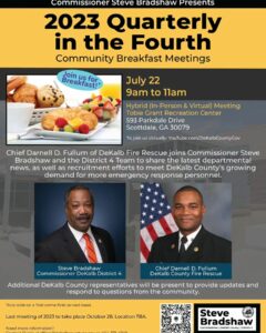 @commissionerbradshaw COMMISSIONER STEVE BRADSHAW TO HOLD QUARTERLY IN THE FOURTH COMMUNITY BREAKFAST MEETING JULY 22