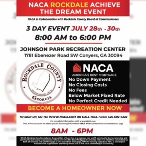 @rockdalegov The Achieve the Dream event is geared to decrease disparities in housing by helping to make affordable homeownership a reality