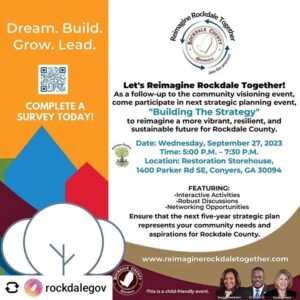 @rockdalegov Join us on September 27 to help Reimagine Rockdale and create a vision for the future!