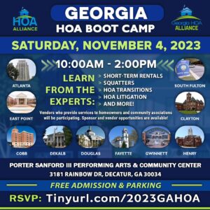 Please join us for our 9th Annual Georgia HOA Boot Camp