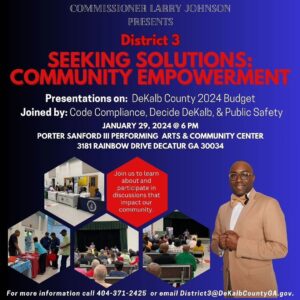 @commissionerlarryjohnson Seeking solutions: Community Empowerment!