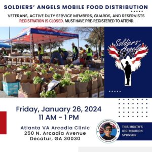 Commissioner Lorraine Cochran-Johnson is sponsoring this month’s Soldier’s Angels Food Distribution on Friday, January 26, 2024 from 11am – 1 pm