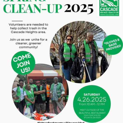 Spring is here, and it’s the perfect time to roll up those sleeves and give back to the community! On April 26th at 10 AM, join fellow community members in an effort to beautify the Cascade Heights Business Corridor. Together, let’s pick up trash, tidy up tree-wells, and refresh our sidewalks. This is a fantastic opportunity to meet new friends and make a lasting impact on the environment! Gloves, reflective vests, and trash bags will be provided. Everyone is welcome, so be sure to bring along a friend! To get involved, simply head to the event at The Beautiful Restaurant patio, located at 2260 Cascade Rd SW. This event is completely free, and participation is highly encouraged! Mark your calendars, and let’s spring into action! #BeautifyCascadeHeights #CommunityCleanup #SpringIntoAction #VolunteerEvent #MakeADifference #EcoFriendly #CascadeHeights #TogetherWeCan #Volunteer #CommunityService #SpringCleaning Media Credit: Cascade Business Association