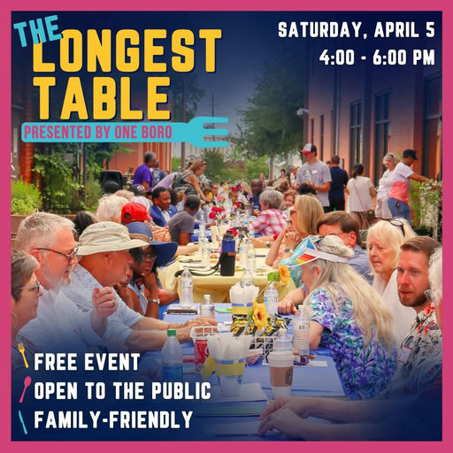 Experience an afternoon of connection and community spirit at The Longest Table on April 5th! This cherished event celebrates the wonderful diversity of Statesboro, where individuals come together for a communal meal, share stories, and highlight the talents of local groups in the Multimedia Diversity Showcase. It’s a fantastic opportunity to showcase the efforts being made to foster inclusive environments. Join the fun from 4:00 to 6:00 p.m. at Statesboro. Enjoy delicious food and explore the vibrancy of your community. Participation is free, and videos for the showcase can be submitted by March 28 to display the incredible work being done in Statesboro and Bulloch County. Get ready to celebrate diversity like never before! To learn more about One Boro and register for the event, visit www.statesboroga.gov/oneboro. #LongestTable #Statesboro #CommunityEvent #Diversity #OneBoro #Fellowship #LocalBusiness #MultimediaShowcase #CelebrateDiversity Media Credit: City of Statesboro