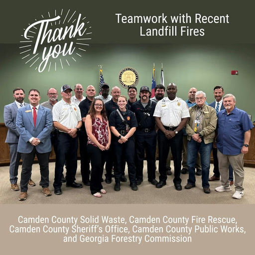 In a remarkable display of community spirit, the Camden County Board of Commissioners has recognized the exceptional teamwork and dedication demonstrated during the recent landfill fires. A sincere thank you goes out to the Camden County Solid Waste, @camdenfirerescue, Camden County Sheriff's Office, Camden County Public Works, and the Georgia Forestry Commission for their swift and coordinated response. Their commitment to protecting our community is truly commendable. This recognition highlights the importance of collaboration in times of crisis and the invaluable service provided by our local agencies. Join in celebrating their hard work and dedication to keeping Camden County safe. To learn more about their efforts and stay informed about community initiatives, visit your local government website today. Media Credit: Camden County, Georgia