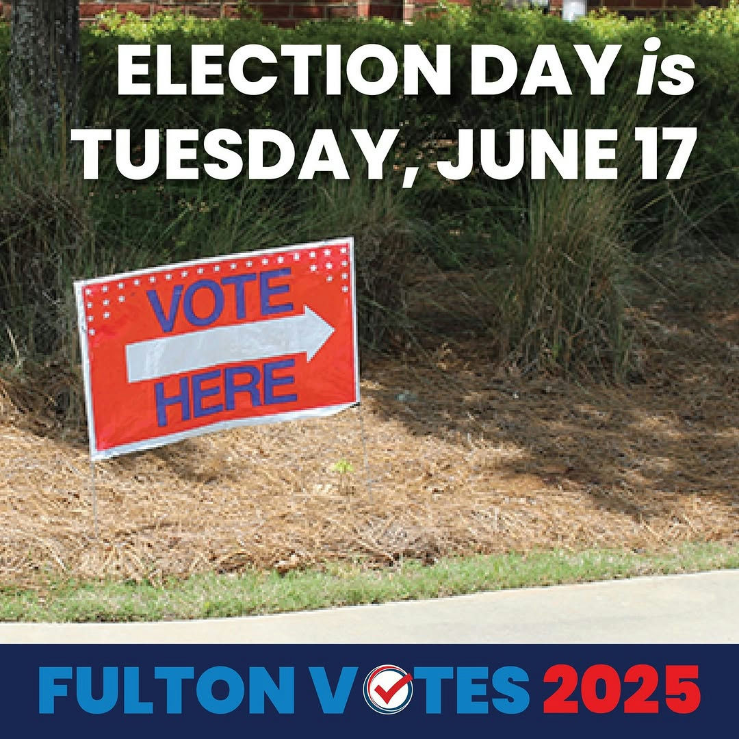 Today is Election Day for the Special Primary Public Service Commissioner (PSC) /Special Election. Remember, you must vote at your assigned precinct. Find your location here: https://mvp.sos.ga.gov/s/ See wait times for your precinct: https://fulcogis.maps.arcgis.com/apps/dashboards/1a86b03b27fa48188bf3699c4eccfb20 Absentee ballots must be returned in-person by 7 p.m. tonight at a Fulton County Election office. https://fultoncountyga.gov/absenteeballot Find more information at https://www.fultoncountyga.gov/vote or on the Fulton Votes app for mobile devices. #FultonVotes