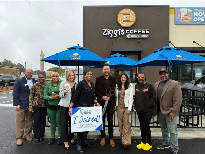 Celebrating the official ribbon cutting for Ziggi’s Coffee opens its doors! Be sure to stop in, enjoy a fresh cup of coffee, and support local! ☕️ #OneRockdale #ZiggisCoffee Media Credit: Rockdale County