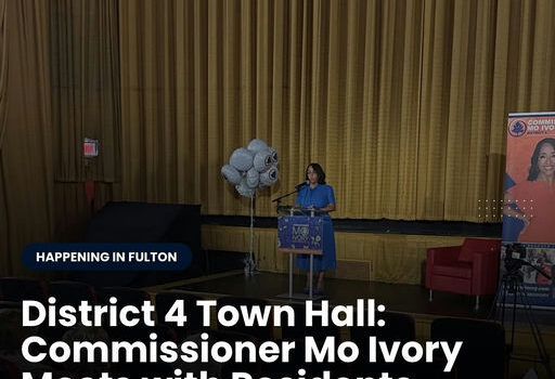 Commissioner Mo Ivory hosted a District 4 Town Hall at the Plaza Theatre in Midtown, connecting directly with residents to discuss key issues like public safety, property assessments, and Fulton County’s upcoming 2026 budget. The event gave constituents the chance to ask questions, share concerns, and learn how the County is working to ensure tax equity and responsible spending. Commissioner Ivory emphasized the importance of face-to-face conversations and transparency in local government. 👉🏽 Watch the full story on FGTV’s YouTube: YouTube.com/FultonGovernmentTV Media Credit: Fulton County Government TV