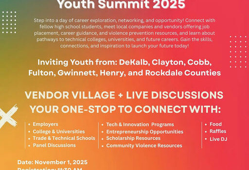 Team Commissioner Ted Terry is happy to share an opportunity for DeKalb County’s youth this Saturday, November 1st. Through partnerships and evidence-based designs rooted in human development, the DeKalb County Office of Youth Services delivers leadership development, mentorship, arts and entertainment, technology and problem-solving, violence prevention, entrepreneurship, and civic engagement. To learn more about their programs, visit www.dekalbcountyga.gov/youth-services/welcome Media Credit: Commissioner Ted Terry