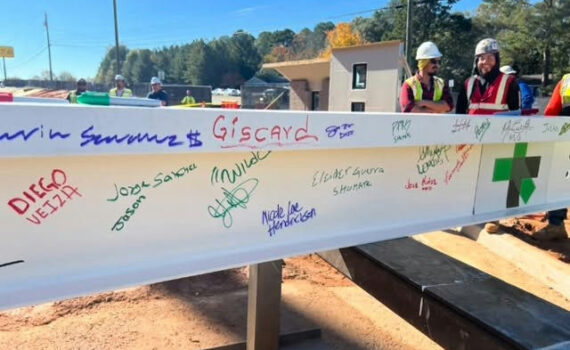 **Commissioner Nicole Love Hendrickson:** Today we celebrated a major milestone — the topping out of our new Community Resources Center, which will house our Crisis Stabilization Unit. I was proud to sign the final beam and mark this moment in Gwinnett’s history. This project, fully funded by ARPA dollars, represents our commitment to bringing critical resources and compassionate care to those who need it most.