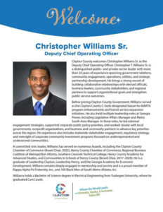 Clayton County welcomes Christopher Williams Sr. as the Deputy Chief Operating Officer. #ClaytonConnected Media Credit: Clayton County GA