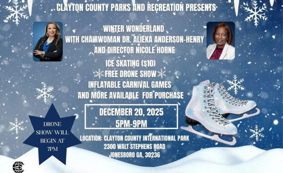 Experience the magic of winter at the Winter Wonderland event in Jonesboro! On Saturday, Dec. 20, 2025, join the festivities from 5 p.m. to 9 p.m. at Clayton County International Park. Enjoy ice skating for just $10, alongside exciting inflatable carnival games and more fun activities available for purchase. Don't miss the enchanting free drone show starting at 7 p.m. Gather friends and family and create unforgettable memories at this festive celebration!